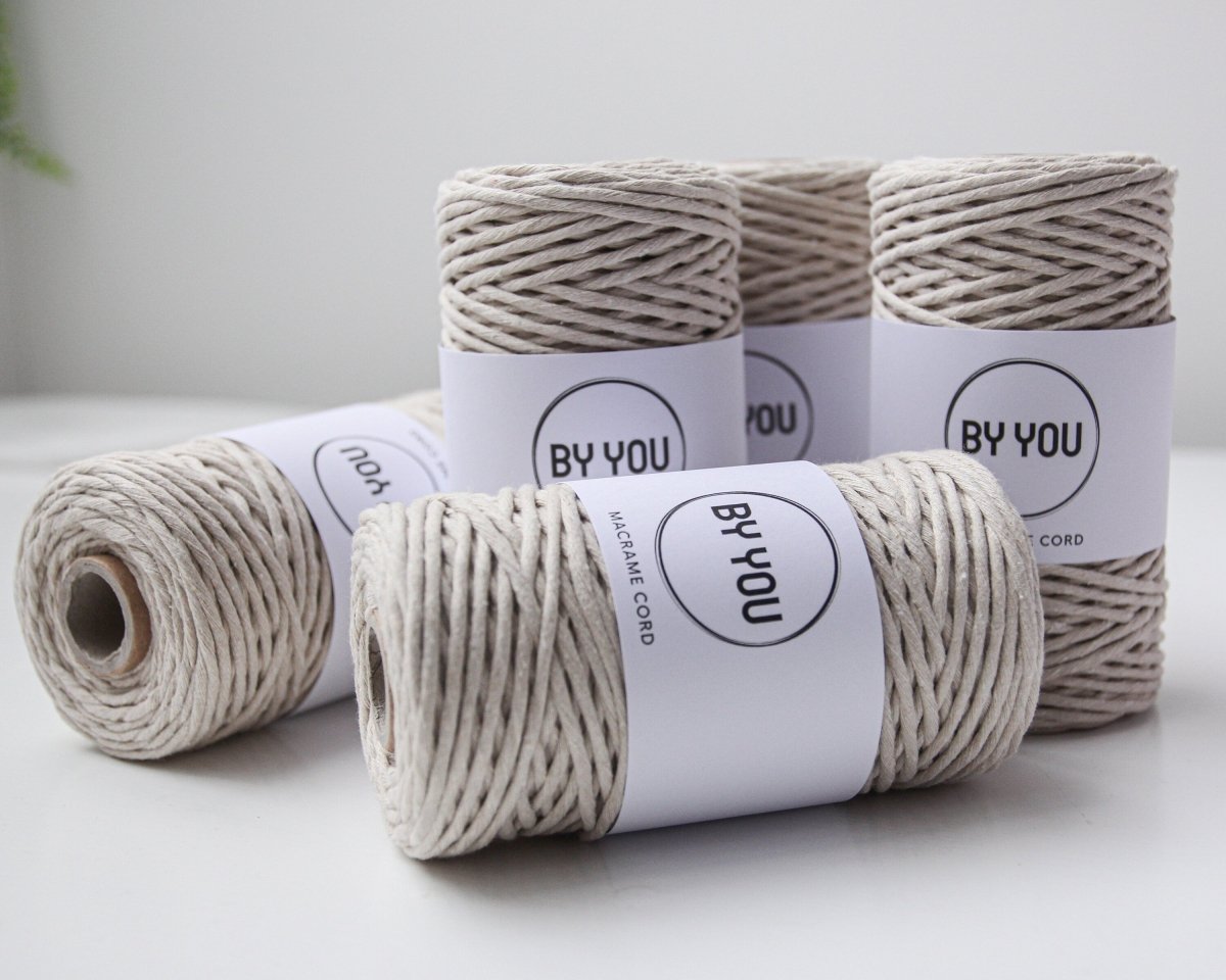 3mm Cotton Cord BEIGE 100m - Zuri House