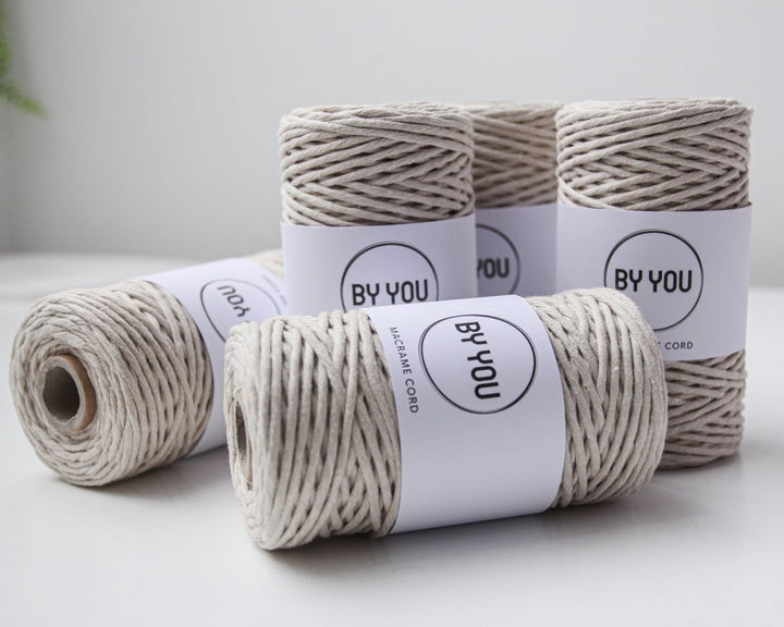 3mm Cotton Cord BEIGE 100m - Zuri House