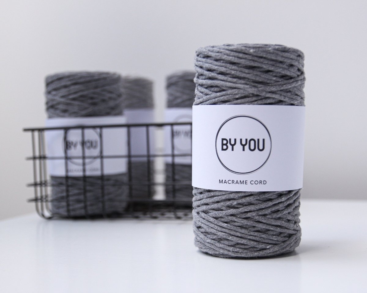 3mm Cotton Cord DARK GREY 100m - Zuri House
