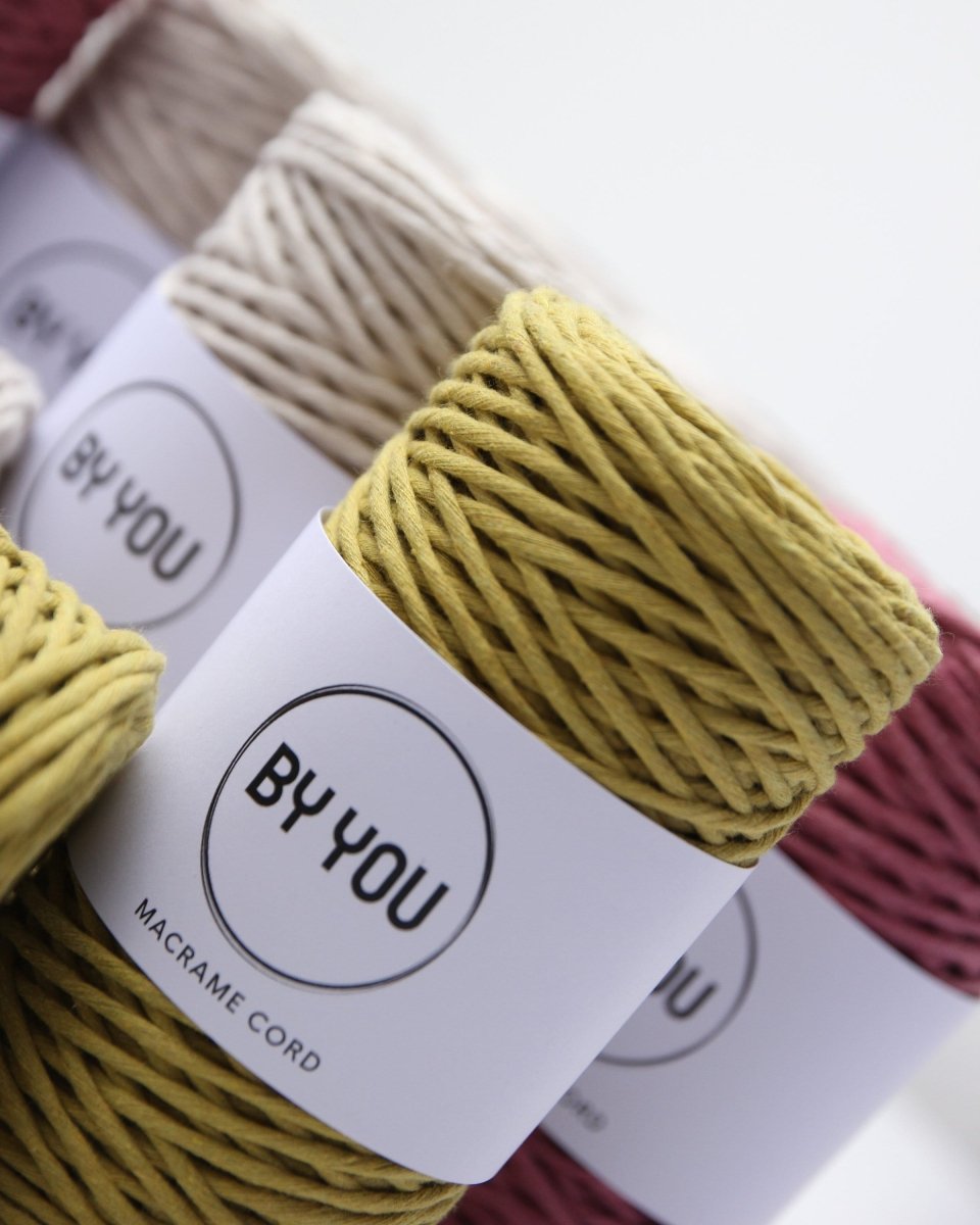 3mm Cotton Cord GOLDEN KIWI 100m - Zuri House