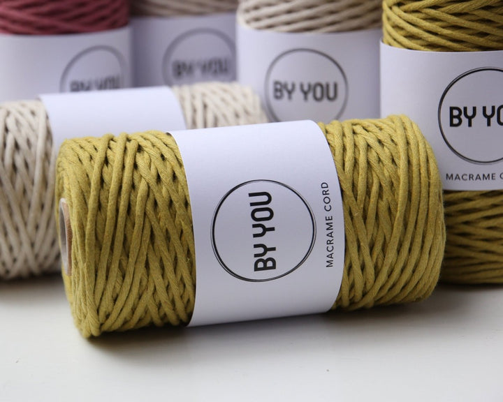 3mm Cotton Cord GOLDEN KIWI 100m - Zuri House