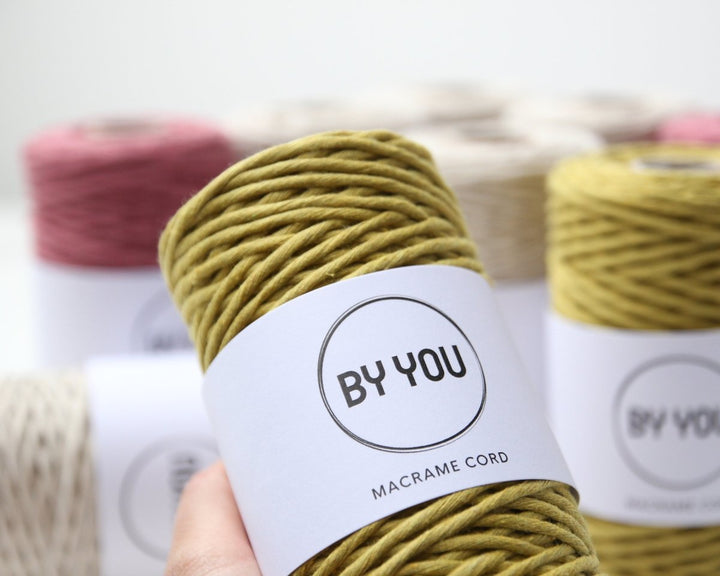 3mm Cotton Cord GOLDEN KIWI 100m - Zuri House