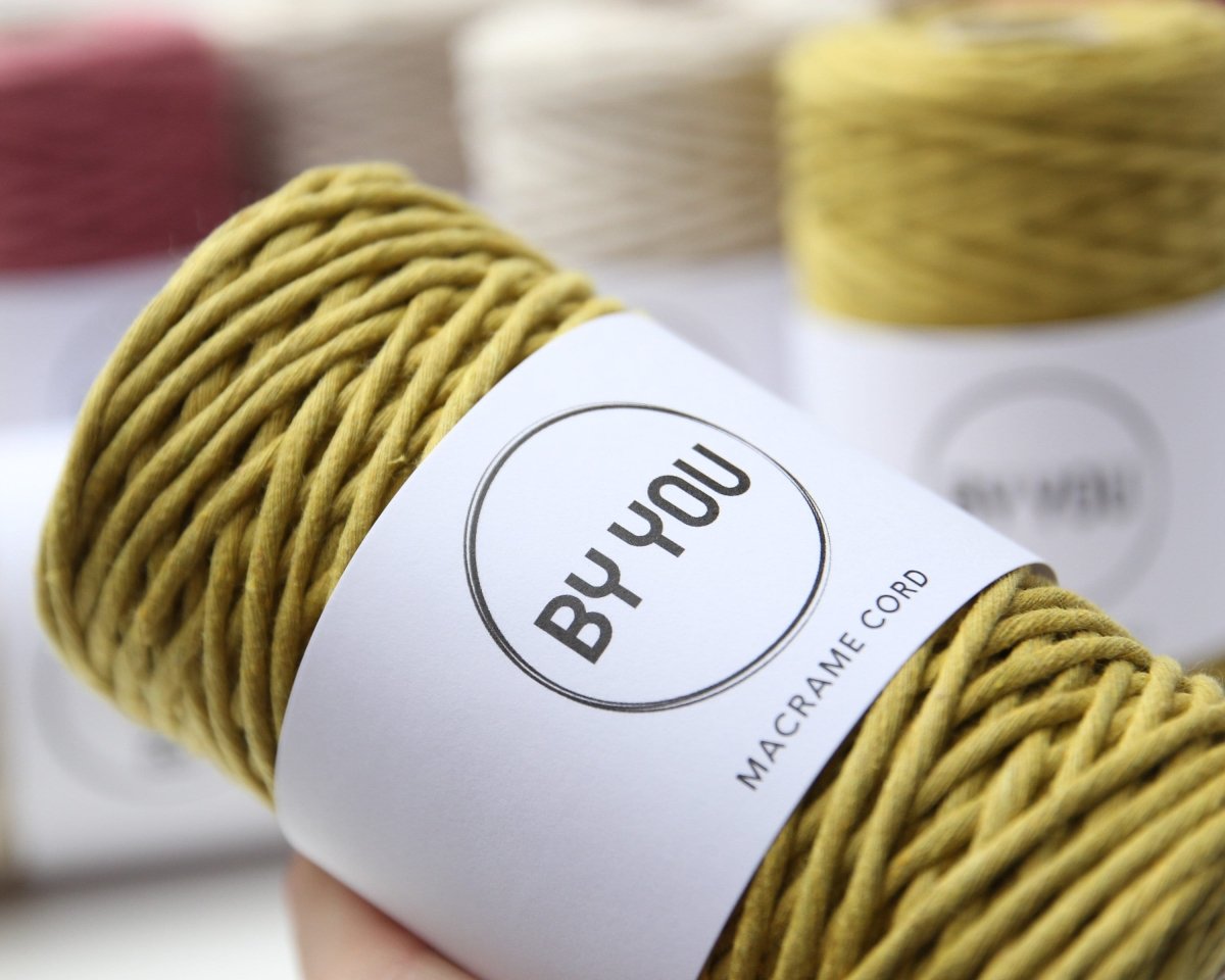 3mm Cotton Cord GOLDEN KIWI 100m - Zuri House