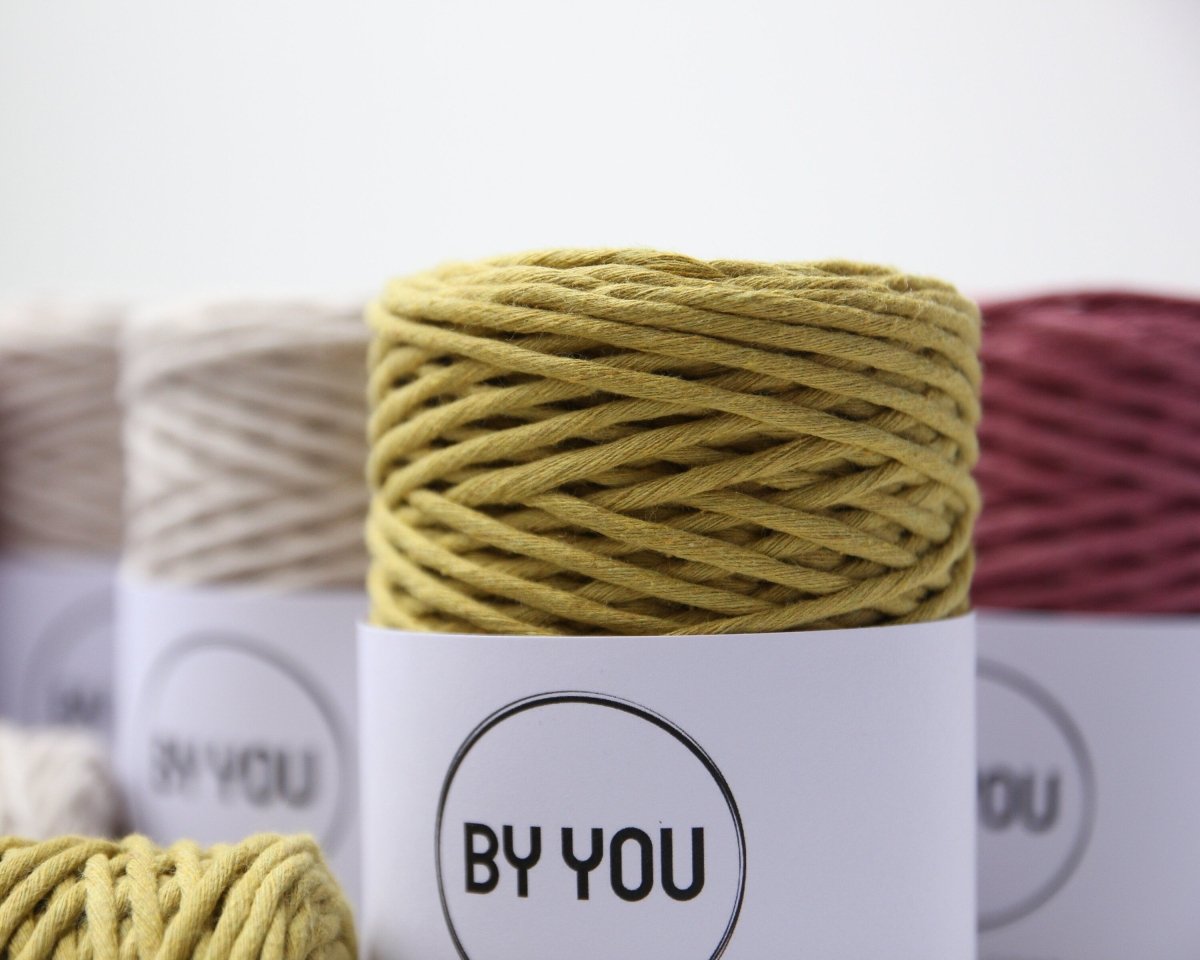 3mm Cotton Cord GOLDEN KIWI 100m - Zuri House