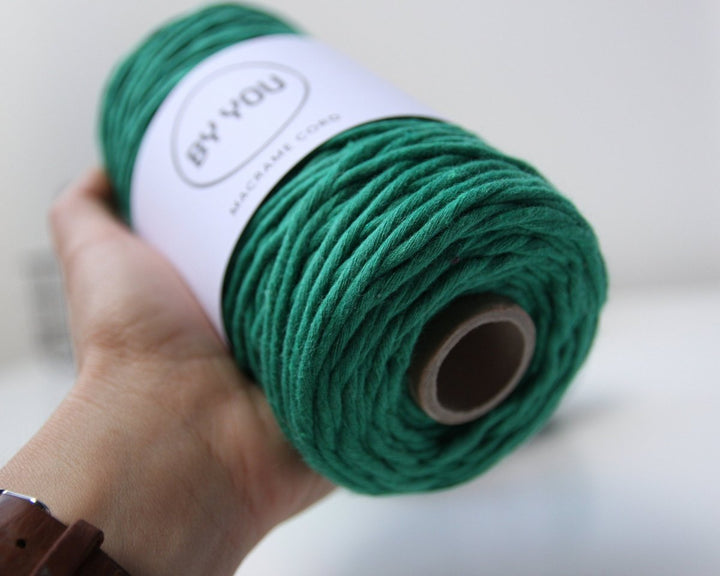 3mm Cotton Cord GRASS GREEN 100m - Zuri House