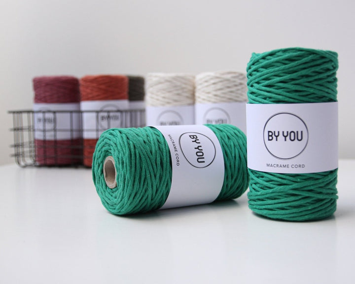 3mm Cotton Cord GRASS GREEN 100m - Zuri House