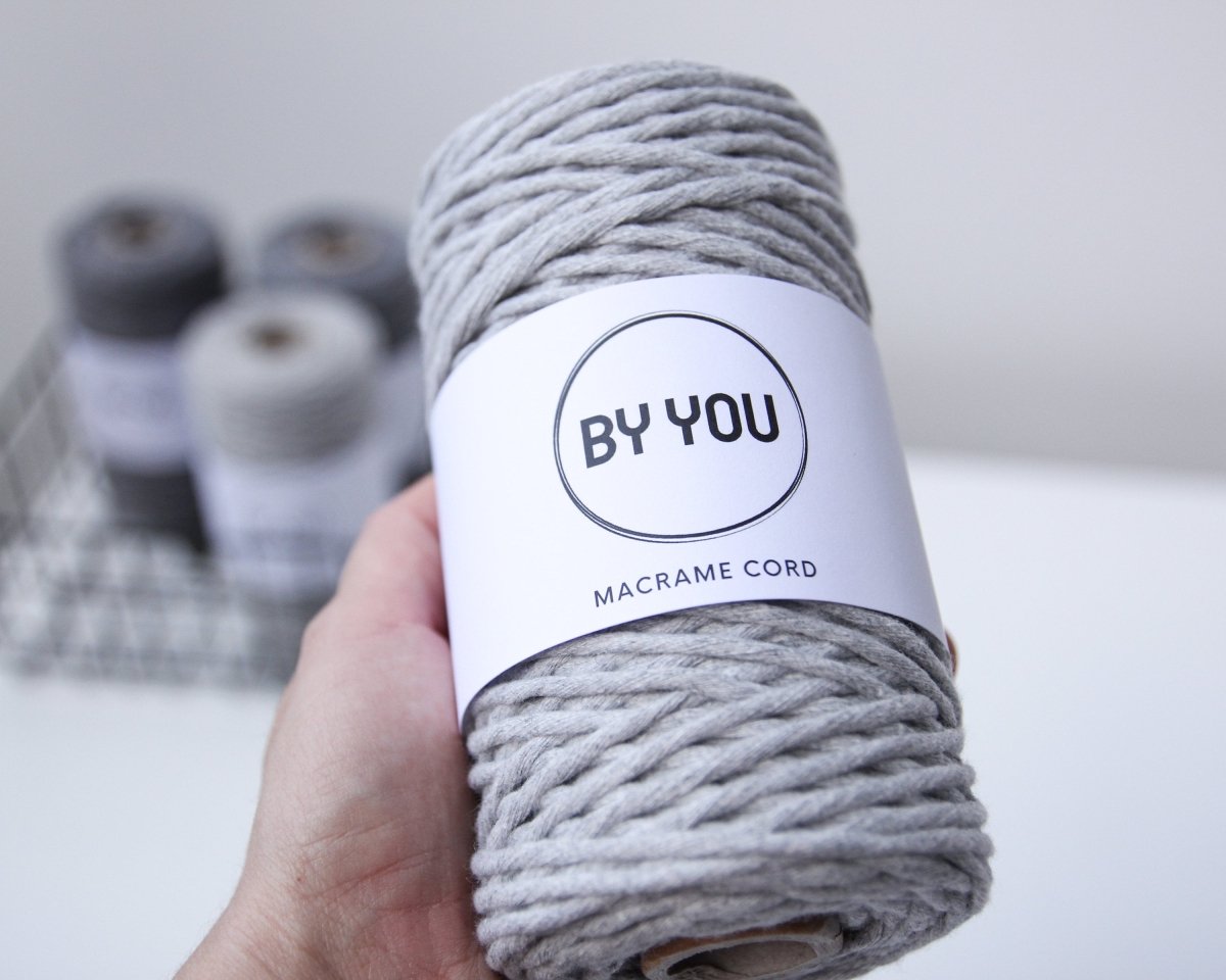 3mm Cotton Cord GREY 100m - Zuri House