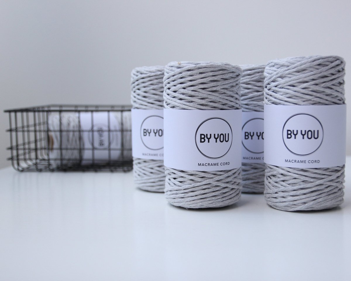 3mm Cotton Cord GREY 100m - Zuri House