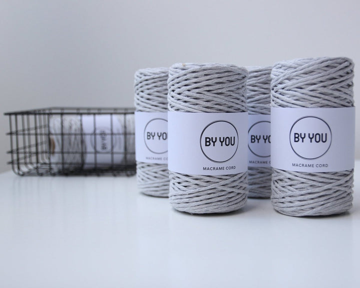 3mm Cotton Cord GREY 100m - Zuri House