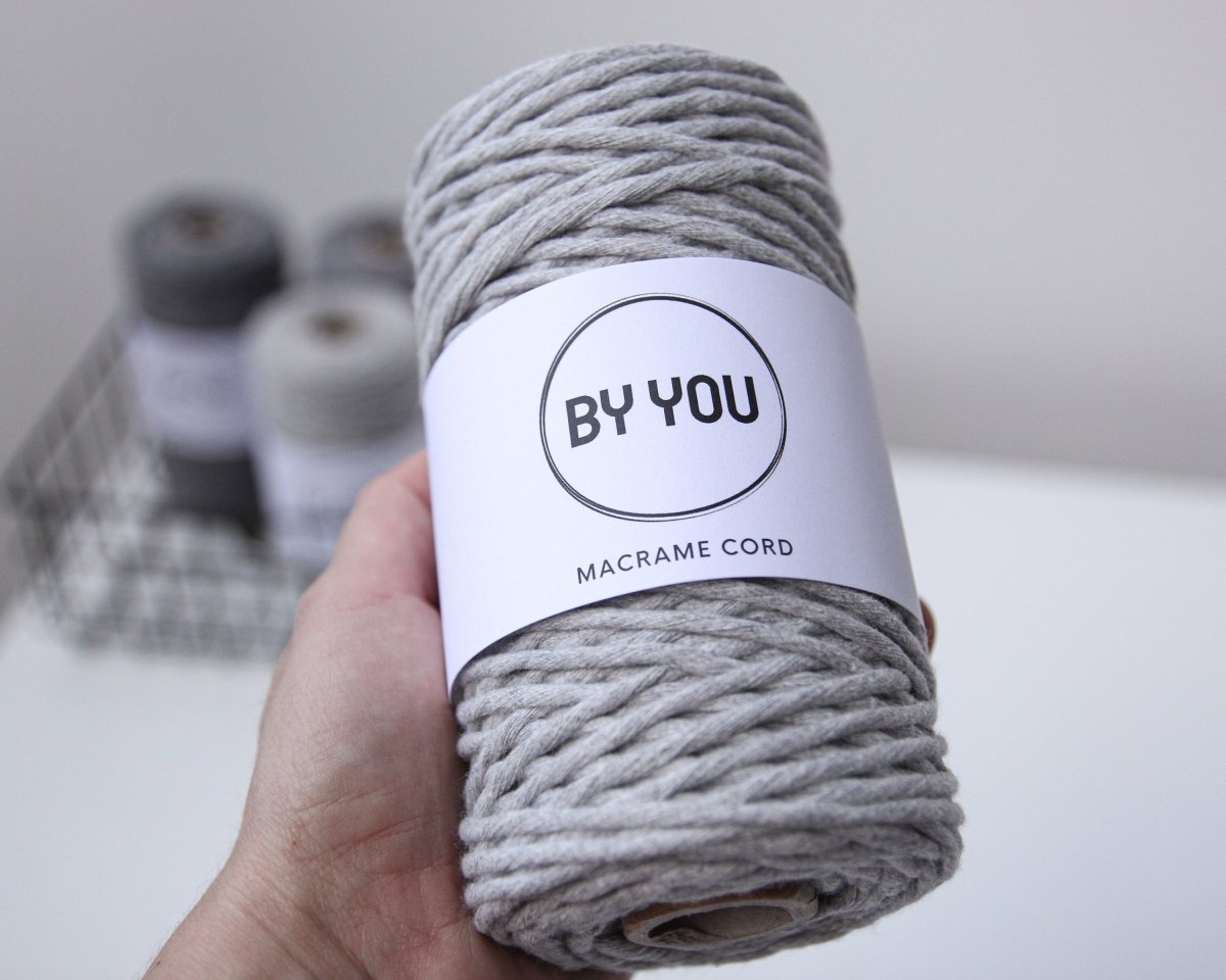 3mm Cotton Cord GREY 100m - Zuri House