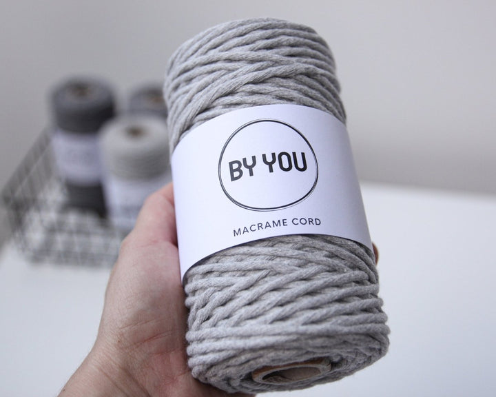 3mm Cotton Cord GREY 100m - Zuri House