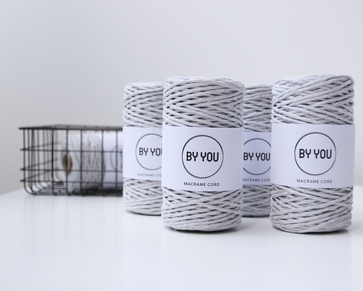 3mm Cotton Cord LIGHT GREY 100m - Zuri House