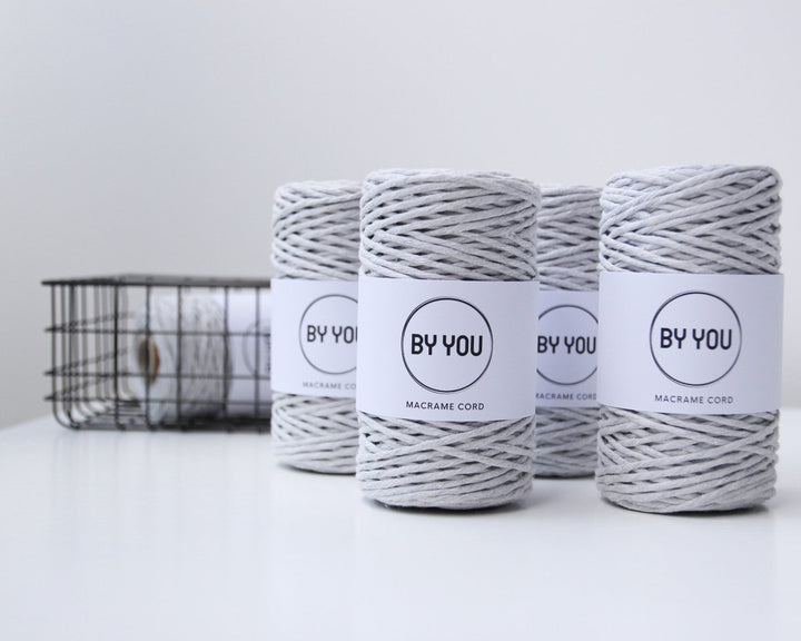 3mm Cotton Cord LIGHT GREY 100m - Zuri House