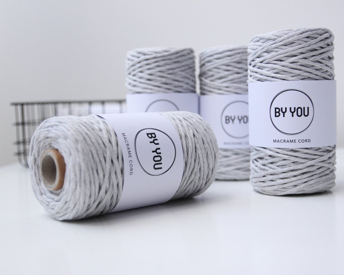 3mm Cotton Cord LIGHT GREY 100m - Zuri House