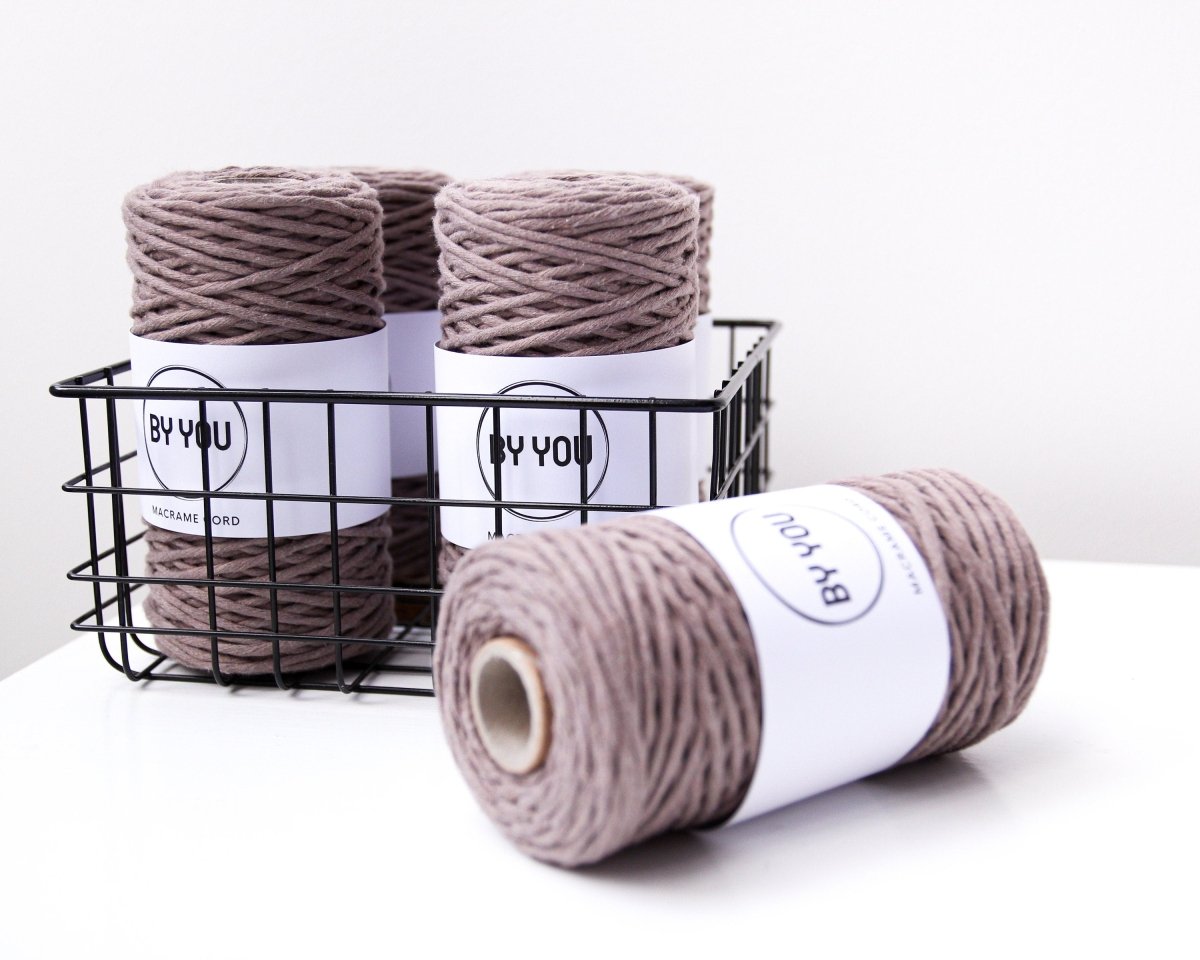 3mm Cotton Cord MOCHA 100m - Zuri House
