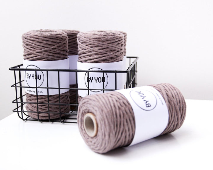 3mm Cotton Cord MOCHA 100m - Zuri House