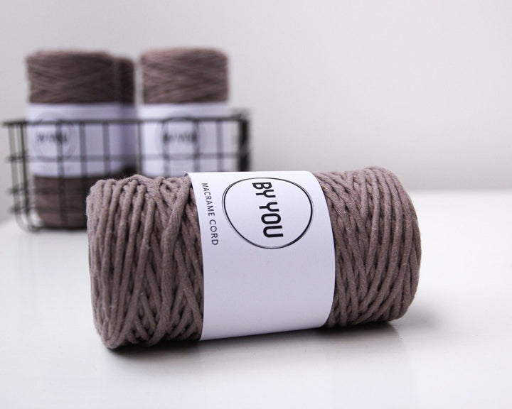 3mm Cotton Cord MOCHA 100m - Zuri House