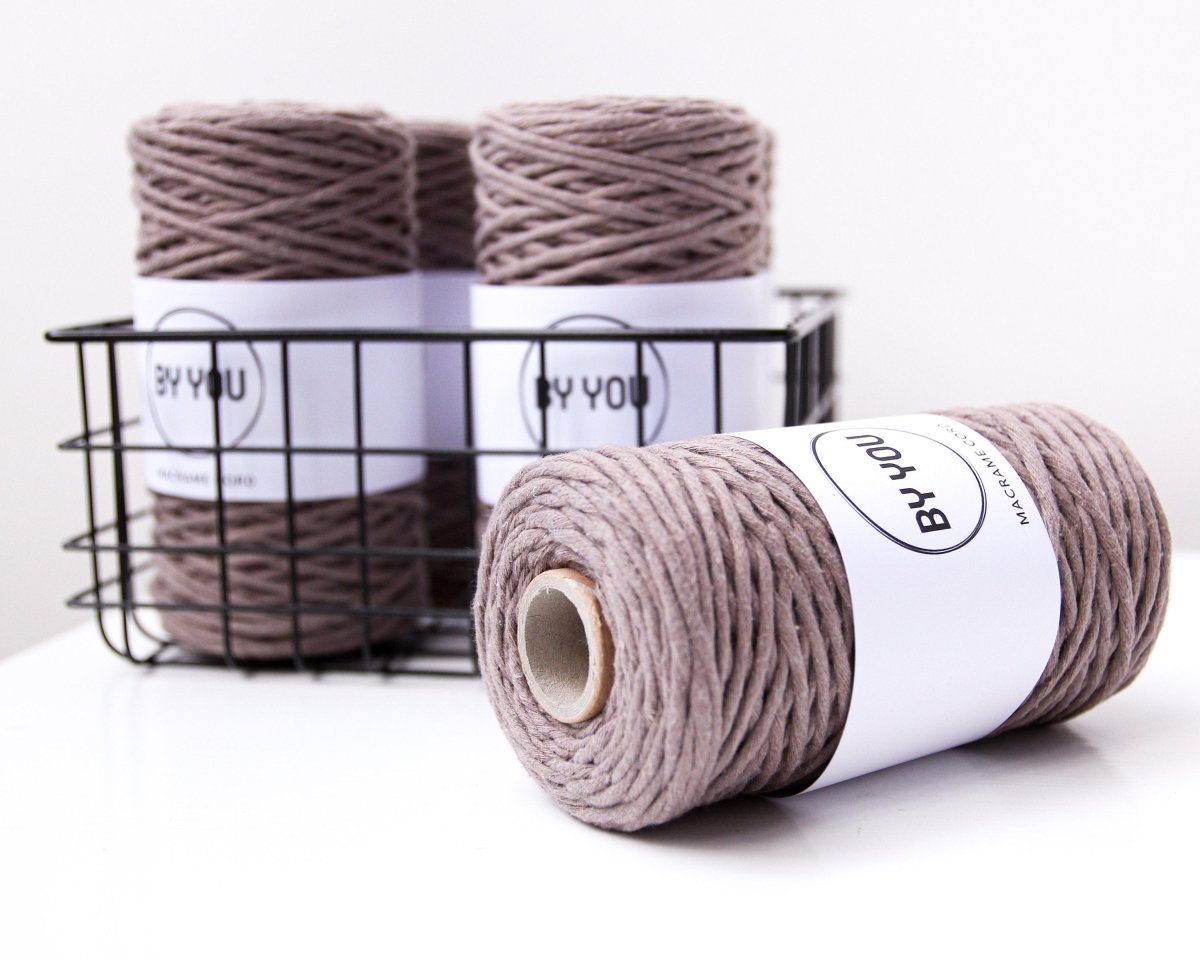3mm Cotton Cord MOCHA 100m - Zuri House