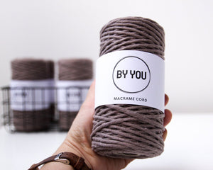 3mm Cotton Cord MOCHA 100m - Zuri House