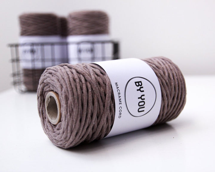 3mm Cotton Cord MOCHA 100m - Zuri House