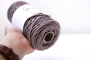 3mm Cotton Cord MOCHA 100m - Zuri House