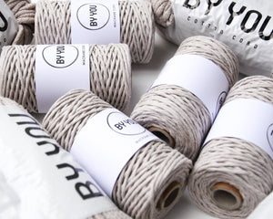 3mm Cotton Cord OATMEAL 100m - Zuri House