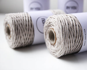 3mm Cotton Cord OATMEAL 100m - Zuri House