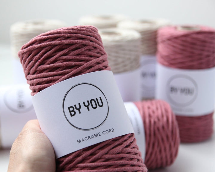 3mm Cotton Cord OLD ROSE 100m - Zuri House