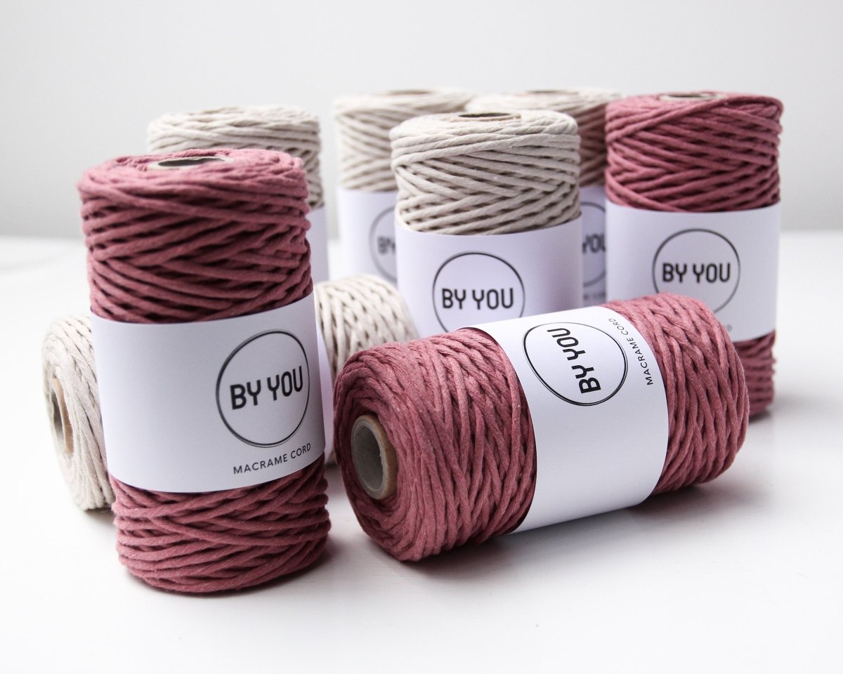 3mm Cotton Cord OLD ROSE 100m - Zuri House