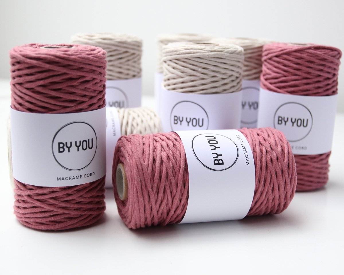 3mm Cotton Cord OLD ROSE 100m - Zuri House