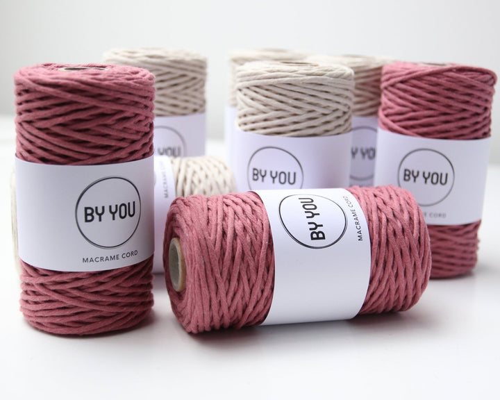3mm Cotton Cord OLD ROSE 100m - Zuri House