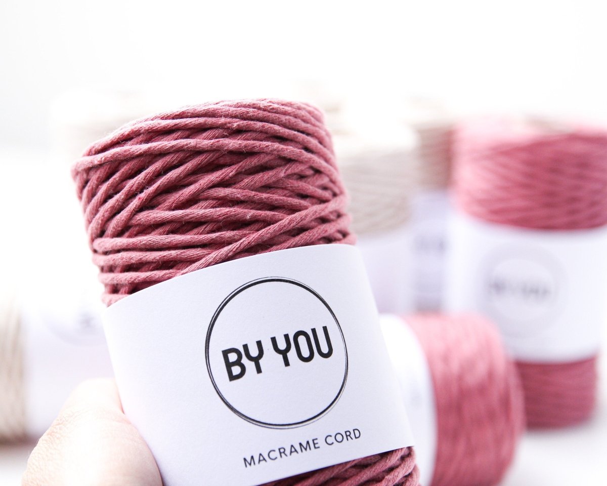 3mm Cotton Cord OLD ROSE 100m - Zuri House