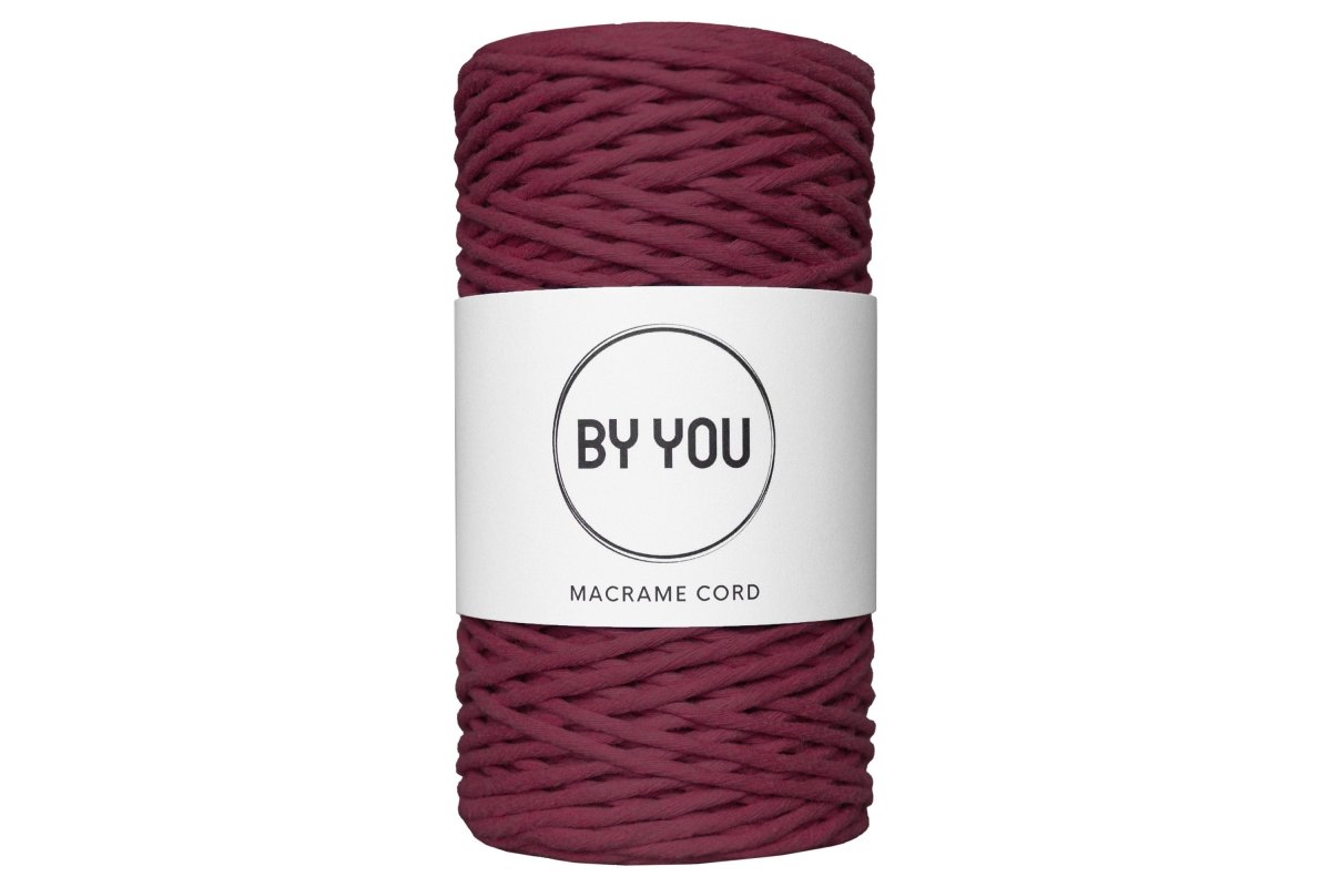 3mm Cotton Cord RED WINE 100m - Zuri House