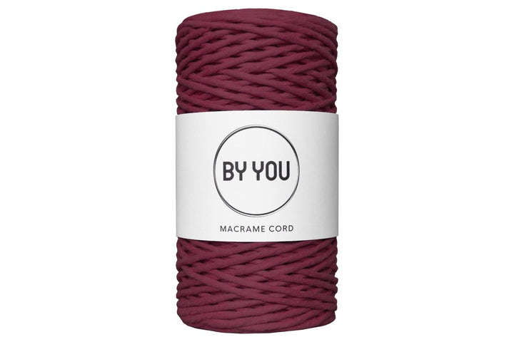 3mm Cotton Cord RED WINE 100m - Zuri House