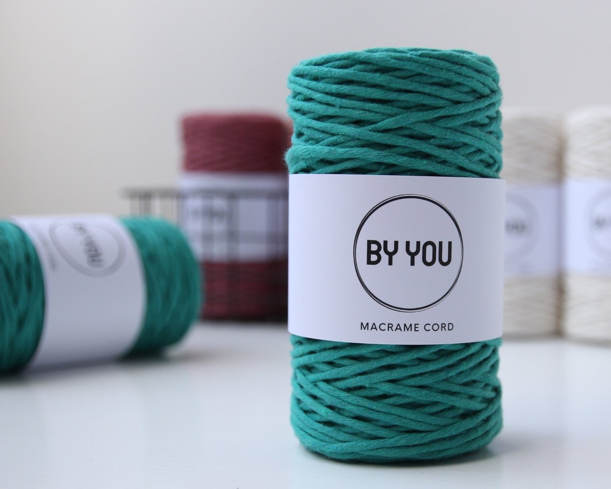 3mm Cotton Cord SMARAGDINE 100m - Zuri House
