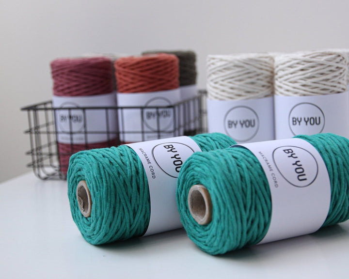 3mm Cotton Cord SMARAGDINE 100m - Zuri House