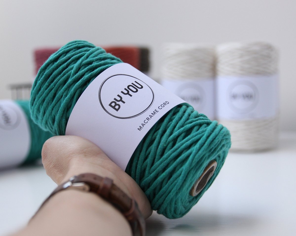 3mm Cotton Cord SMARAGDINE 100m - Zuri House