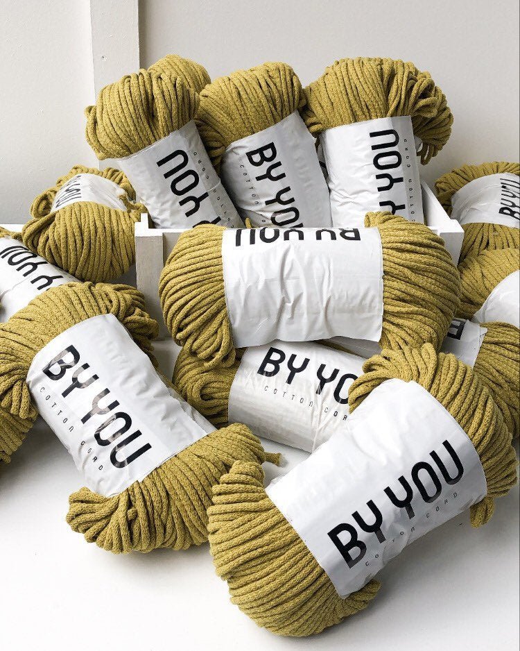 5mm Cotton Cord GOLDEN KIWI 100m - Zuri House