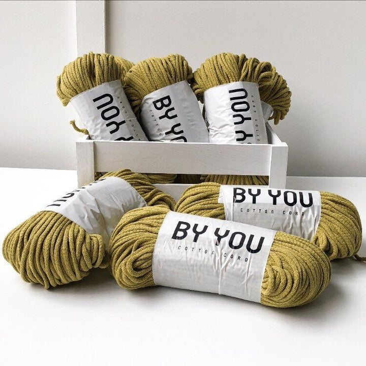 5mm Cotton Cord GOLDEN KIWI 100m - Zuri House