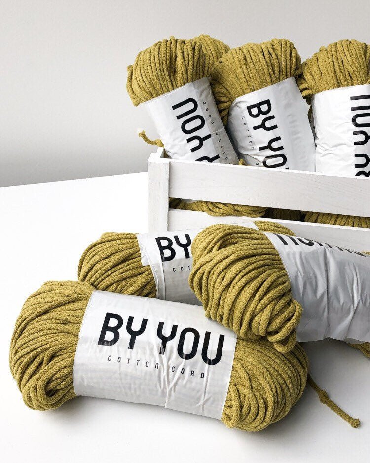 5mm Cotton Cord GOLDEN KIWI 100m - Zuri House