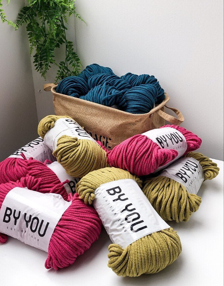 5mm Cotton Cord GOLDEN KIWI 100m - Zuri House