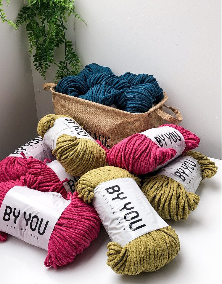 5mm Cotton Cord GOLDEN KIWI 100m - Zuri House