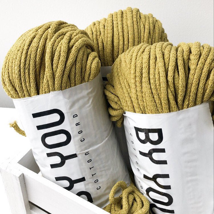 5mm Cotton Cord GOLDEN KIWI 100m - Zuri House