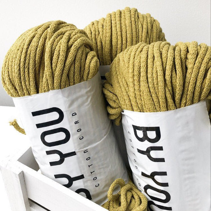 5mm Cotton Cord GOLDEN KIWI 100m - Zuri House
