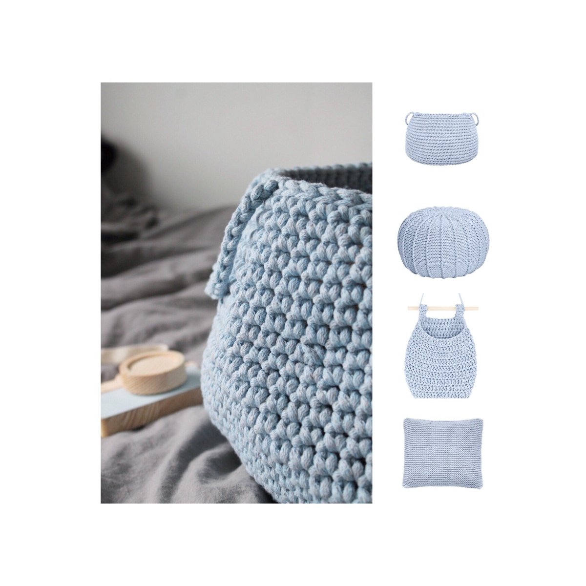 5mm Cotton Cord MARL BLUE 100m - Zuri House
