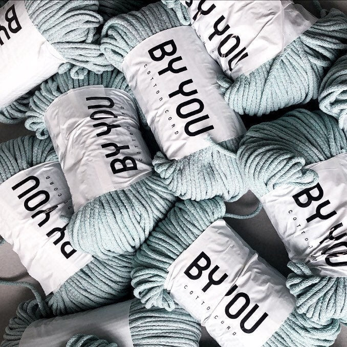 5mm Cotton Cord MARL MINT 100m - Zuri House
