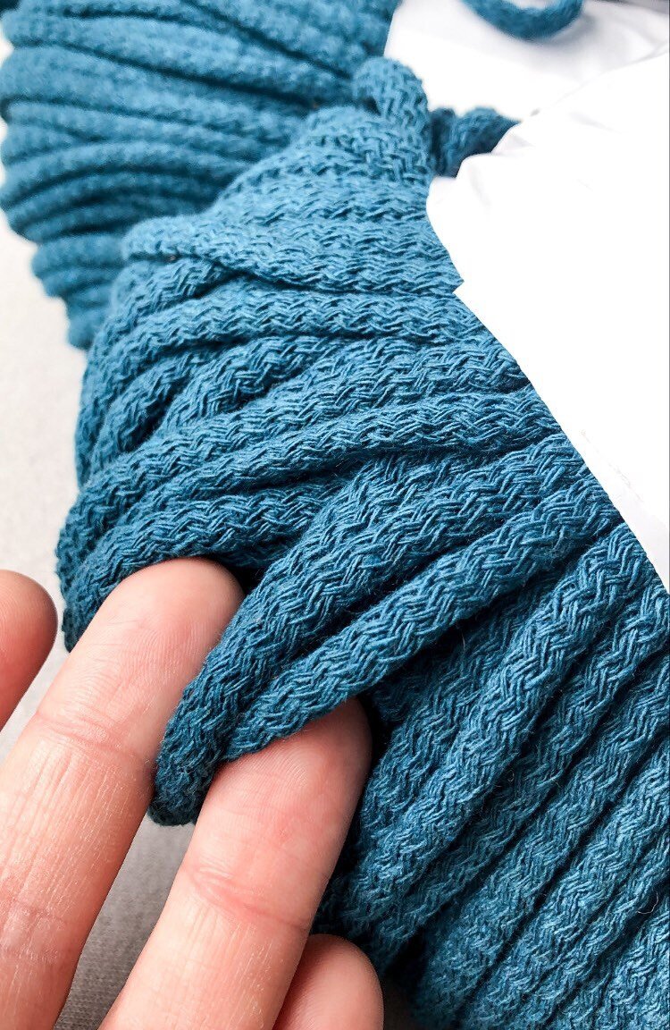 5mm Cotton Cord PETROL 100m - Zuri House