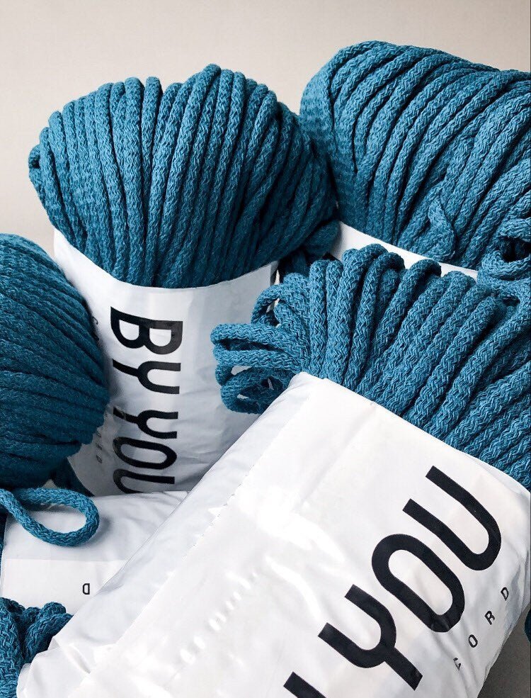 5mm Cotton Cord PETROL 100m - Zuri House