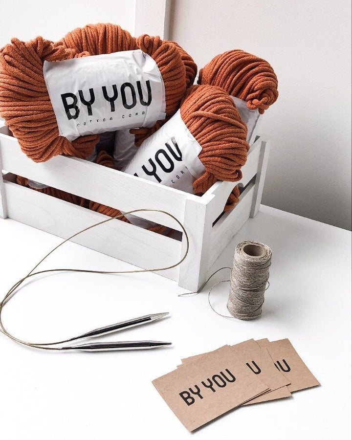 5mm Cotton Cord PUMPKIN 100m - Zuri House