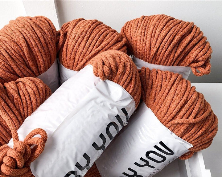 5mm Cotton Cord PUMPKIN 100m - Zuri House